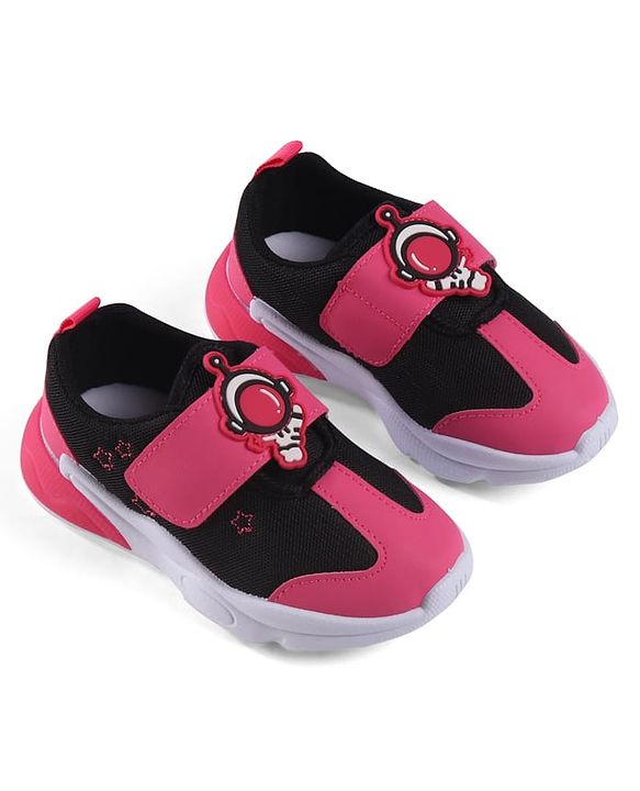 Cute Walk by Babyhug Sneaker Shoes With Velcro Closure & Astronaut Applique - Blue