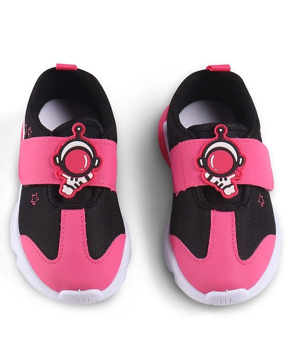 Cute Walk by Babyhug Sneaker Shoes With Velcro Closure & Astronaut Applique - Blue