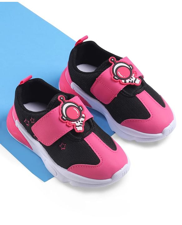 Cute Walk by Babyhug Sneaker Shoes With Velcro Closure & Astronaut Applique - Blue
