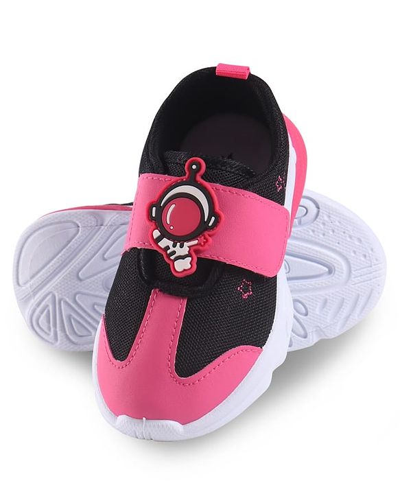 Cute Walk by Babyhug Sneaker Shoes With Velcro Closure & Astronaut Applique - Blue