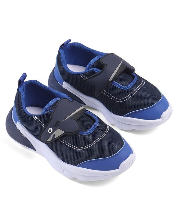 Cute Walk by Babyhug Velcro Closure Sneaker with Fish Applique - Blue