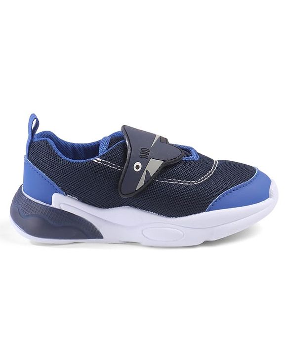 Cute Walk by Babyhug Velcro Closure Sneaker with Fish Applique - Blue