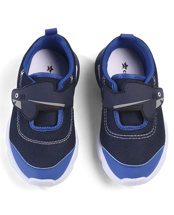 Cute Walk by Babyhug Velcro Closure Sneaker with Fish Applique - Blue