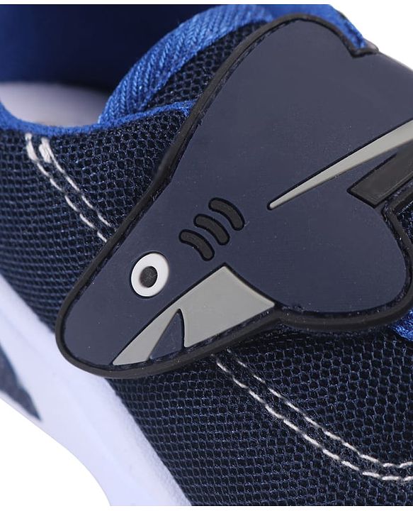 Cute Walk by Babyhug Velcro Closure Sneaker with Fish Applique - Blue
