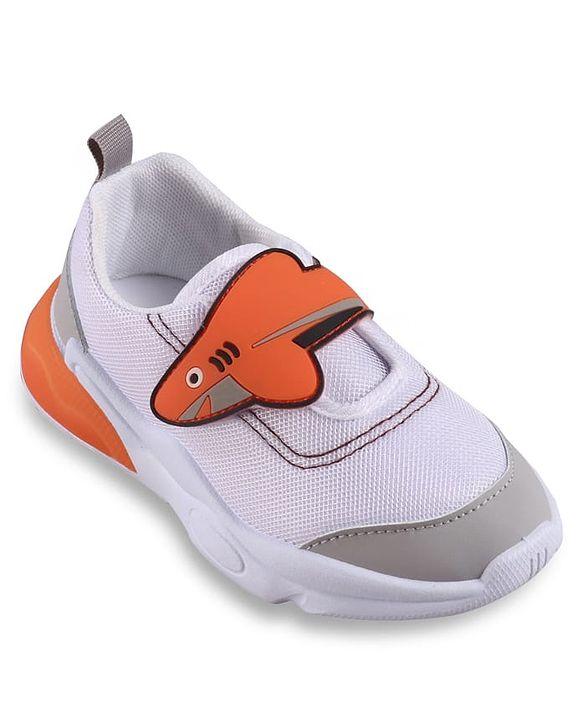 Cute Walk by Babyhug Velcro Closure Sneaker with Fish Applique - Blue