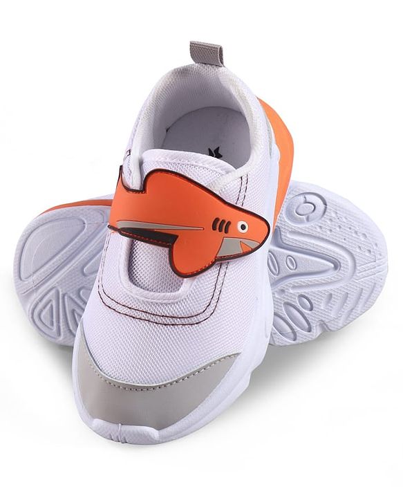 Cute Walk by Babyhug Velcro Closure Sneaker with Fish Applique - Blue