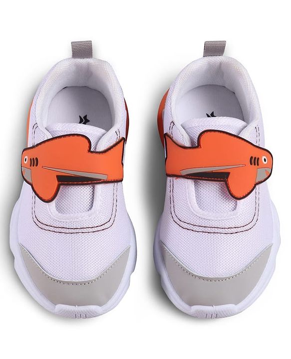 Cute Walk by Babyhug Velcro Closure Sneaker with Fish Applique - Blue