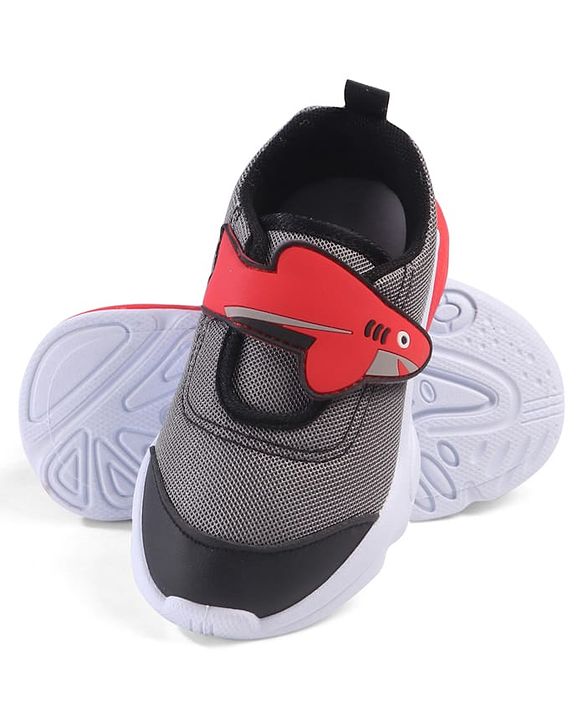 Cute Walk by Babyhug Velcro Closure Sneaker with Fish Applique - Blue