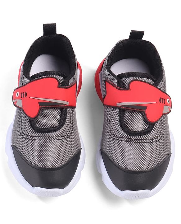Cute Walk by Babyhug Velcro Closure Sneaker with Fish Applique - Blue