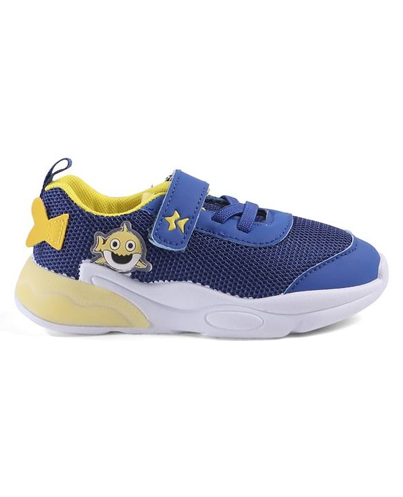 Cute Walk by Babyhug Velcro Closure Sneaker with Animal Applique - Blue