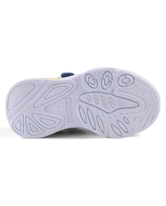 Cute Walk by Babyhug Velcro Closure Sneaker with Animal Applique - Blue
