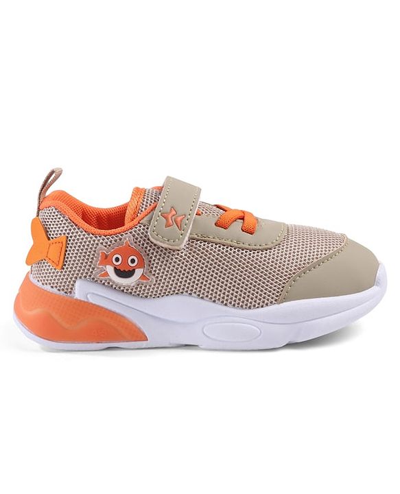 Cute Walk by Babyhug Velcro Closure Sneaker with Animal Applique - Blue