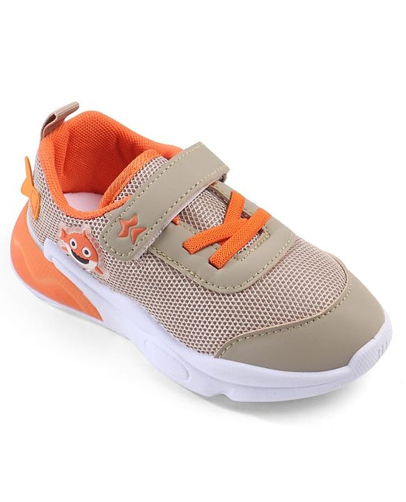 Cute Walk by Babyhug Velcro Closure Sneaker with Animal Applique - Blue