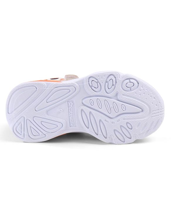 Cute Walk by Babyhug Velcro Closure Sneaker with Animal Applique - Blue