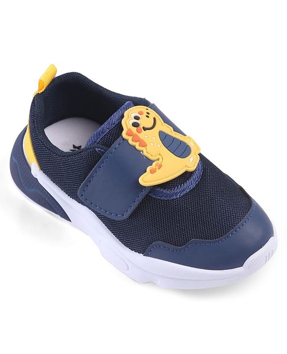 Cute Walk by Babyhug Velcro Closure Sneaker with Dino Applique - Red