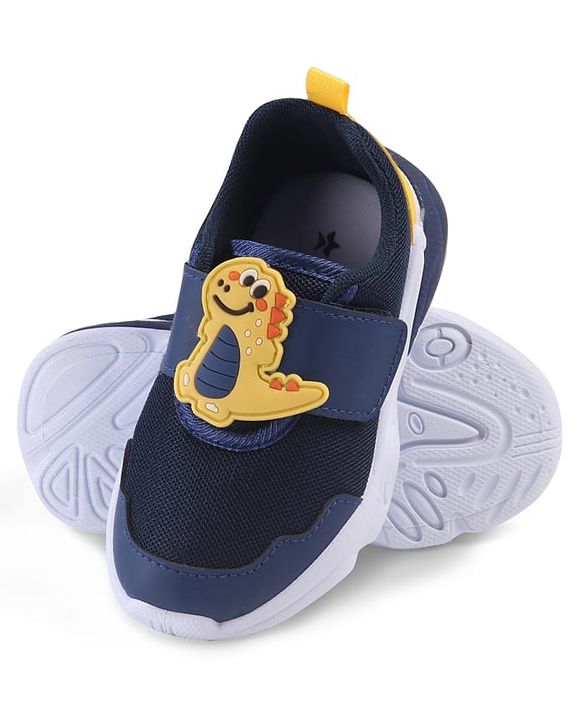 Cute Walk by Babyhug Velcro Closure Sneaker with Dino Applique - Red