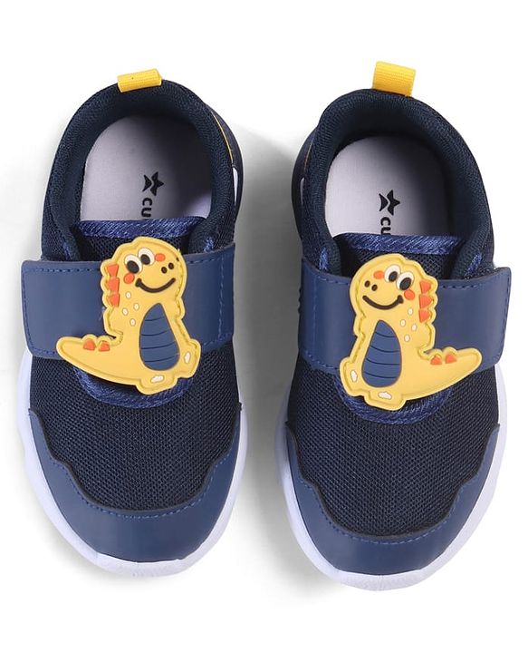 Cute Walk by Babyhug Velcro Closure Sneaker with Dino Applique - Red