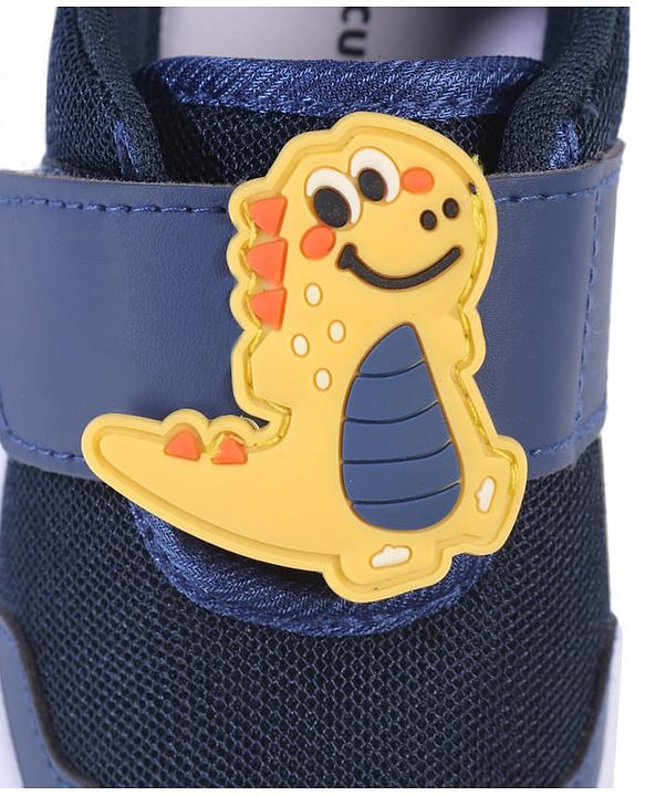 Cute Walk by Babyhug Velcro Closure Sneaker with Dino Applique - Red