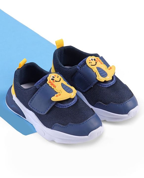 Cute Walk by Babyhug Velcro Closure Sneaker with Dino Applique - Red