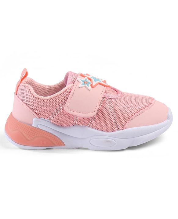 Cute Walk by Babyhug Velcro Closure Sneakers with Star Applique - Purple
