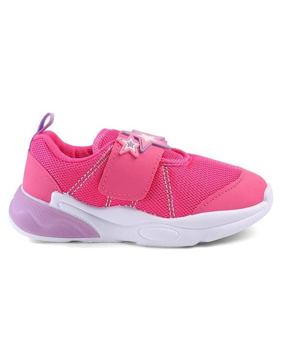 Cute Walk by Babyhug Velcro Closure Sneakers with Star Applique - Purple