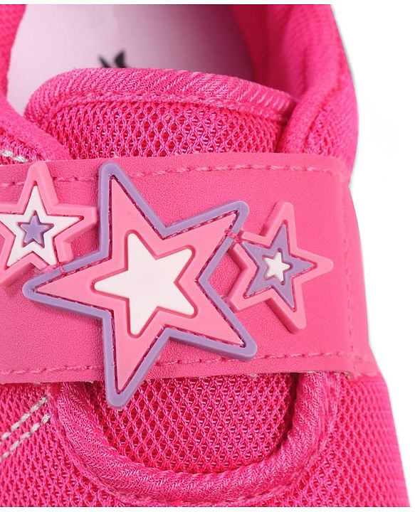Cute Walk by Babyhug Velcro Closure Sneakers with Star Applique - Purple