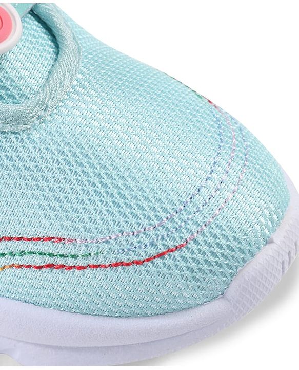 Cute Walk by Babyhug Velcro Closure Sneakers with Unicorn Applique - Mint