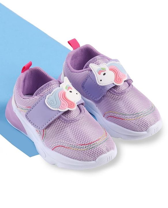 Cute Walk by Babyhug Velcro Closure Sneakers with Unicorn Applique - Mint