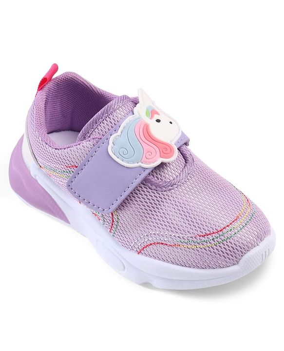 Cute Walk by Babyhug Velcro Closure Sneakers with Unicorn Applique - Mint