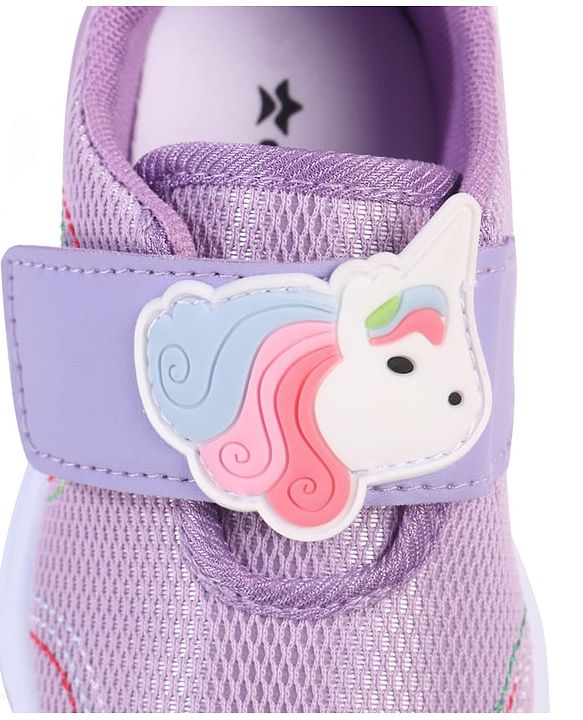 Cute Walk by Babyhug Velcro Closure Sneakers with Unicorn Applique - Mint