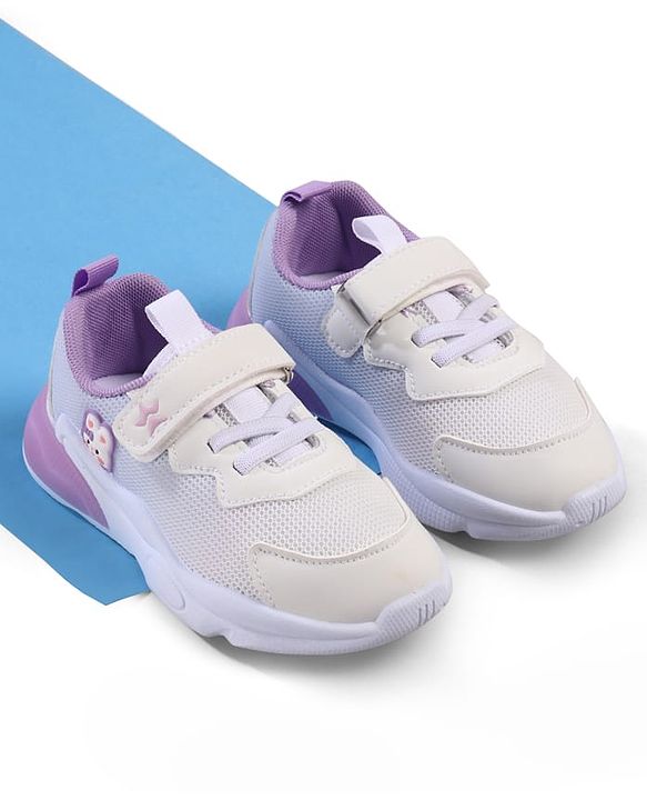 Cute Walk by Babyhug Velcro Closure Sneakers with Animal Applique - Pink