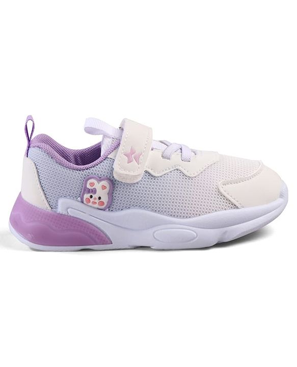 Cute Walk by Babyhug Velcro Closure Sneakers with Animal Applique - Pink