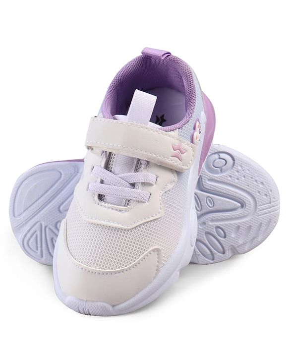 Cute Walk by Babyhug Velcro Closure Sneakers with Animal Applique - Pink