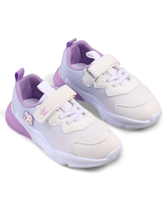 Cute Walk by Babyhug Velcro Closure Sneakers with Animal Applique - Pink
