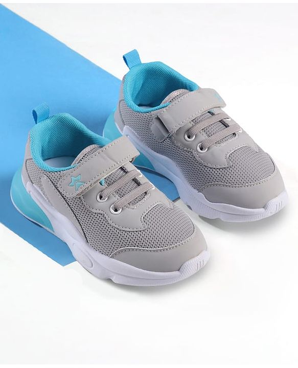 Cute Walk by Babyhug Sneaker Shoes With Velcro Closure - Grey