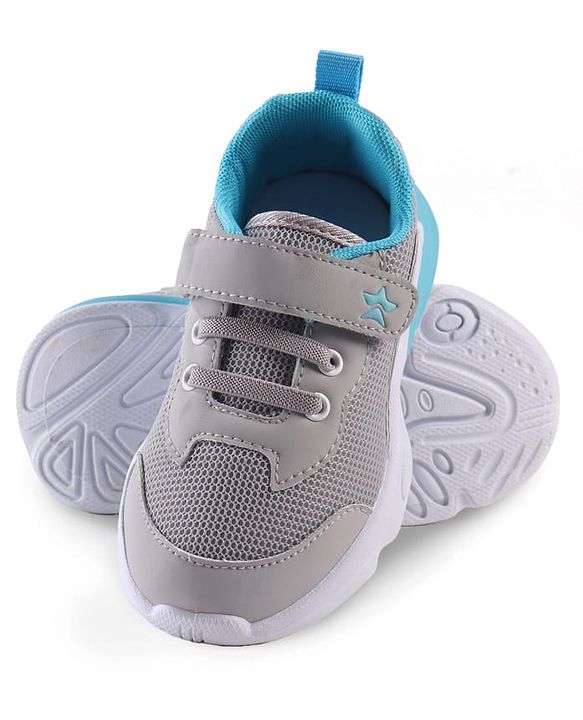 Cute Walk by Babyhug Sneaker Shoes With Velcro Closure - Grey