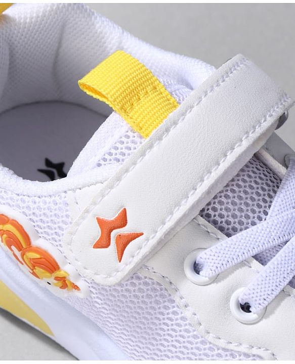 Cute Walk by Babyhug Sneaker Shoes With Animal Applique & Velcro Closure - Grey