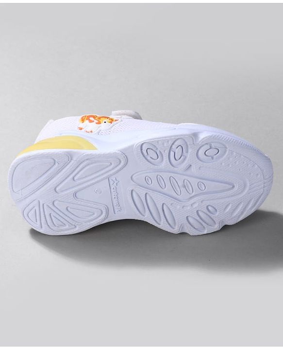 Cute Walk by Babyhug Sneaker Shoes With Animal Applique & Velcro Closure - Grey