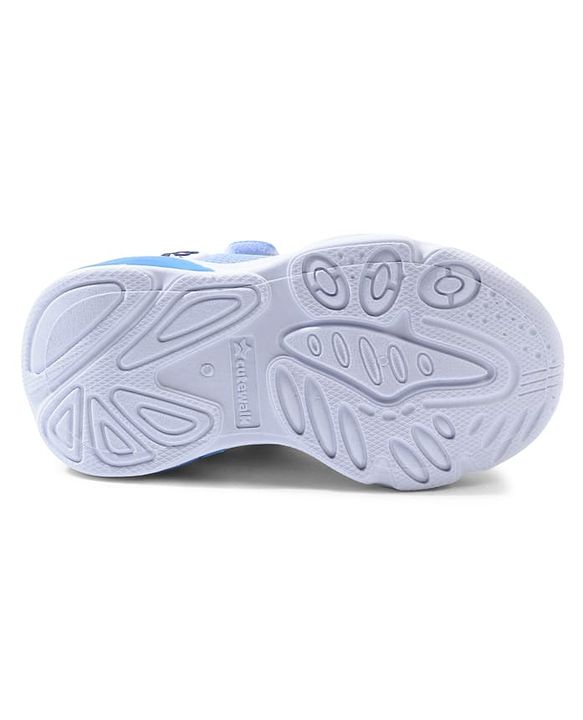 Cute Walk by Babyhug Velcro Closure Sneakers with Dino Applique - Blue