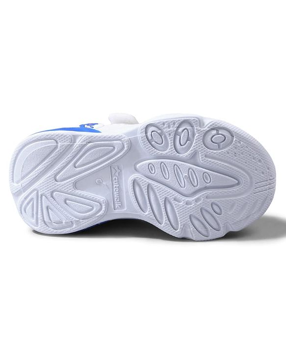 Cute Walk by Babyhug Velcro Closure Sneakers with Dino Applique - Blue