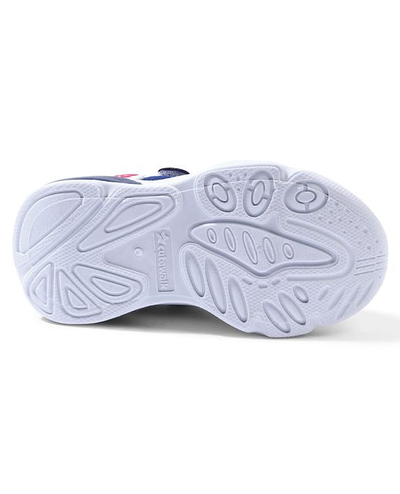 Cute Walk by Babyhug Velcro Closure Sneakers with Dino Applique - Blue