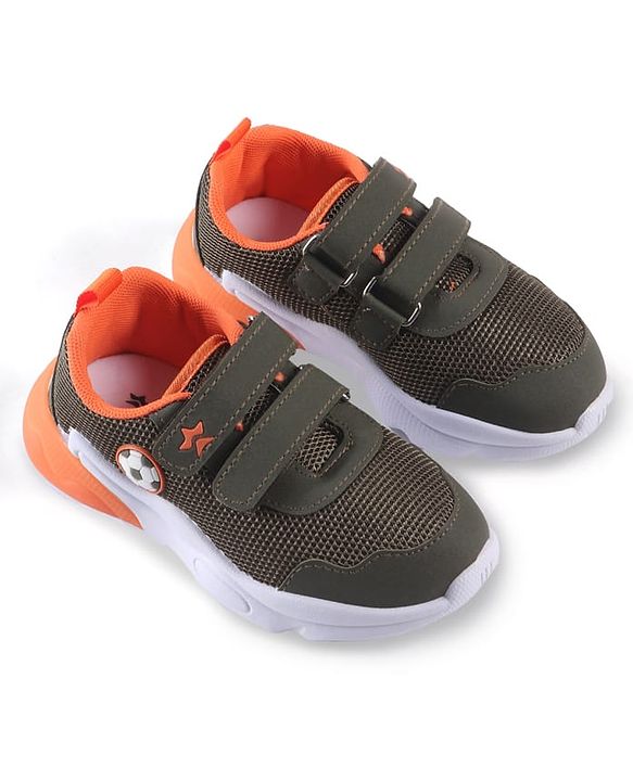 Cute Walk by Babyhug Velcro Closure Sneaker with Ball Applique - Navy Blue