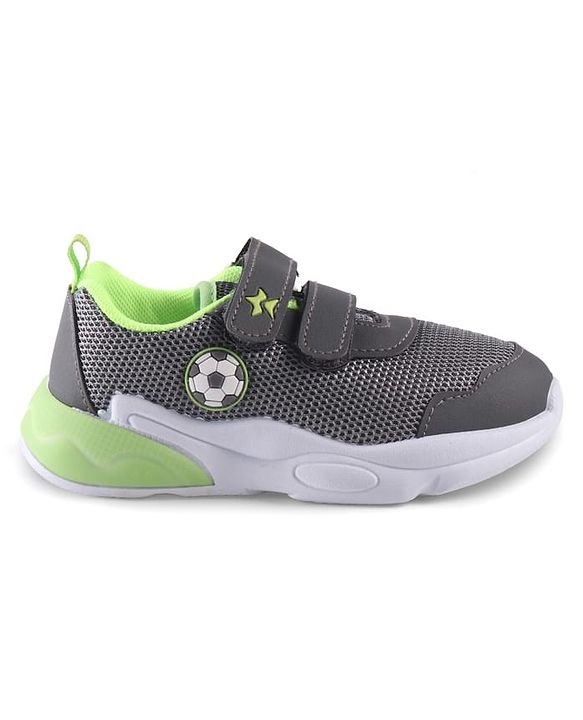 Cute Walk by Babyhug Velcro Closure Sneaker with Ball Applique - Navy Blue