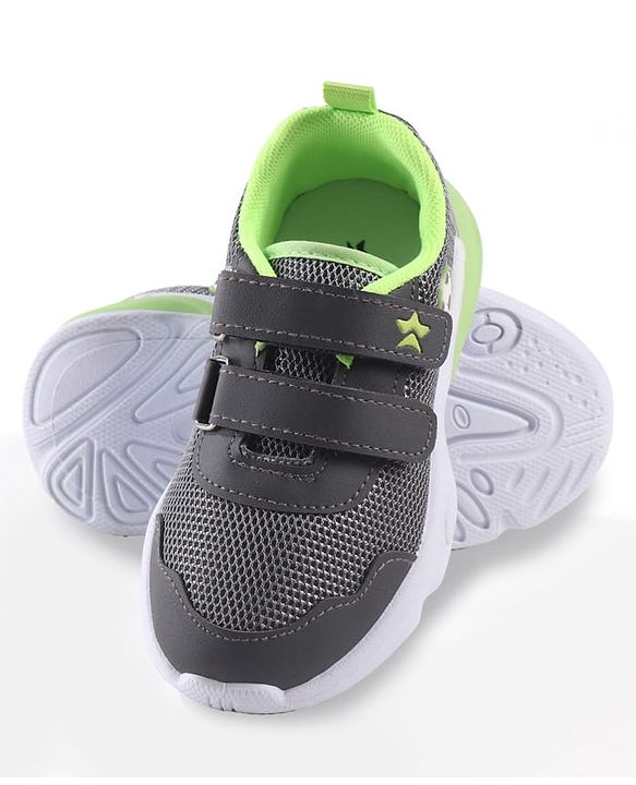 Cute Walk by Babyhug Velcro Closure Sneaker with Ball Applique - Navy Blue