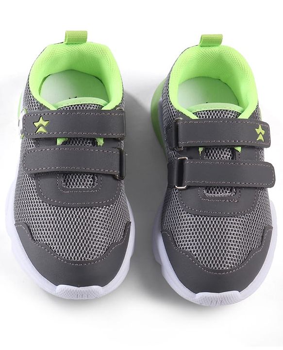Cute Walk by Babyhug Velcro Closure Sneaker with Ball Applique - Navy Blue