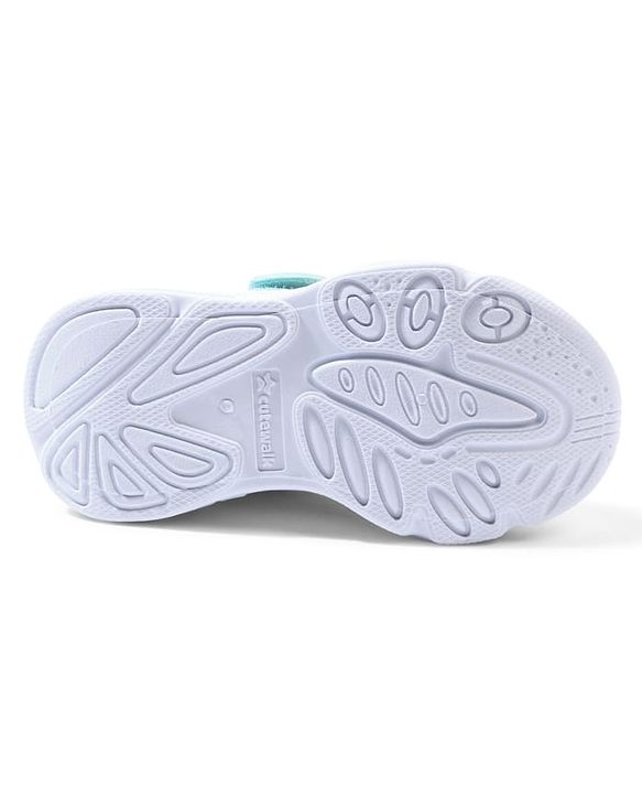 Cute Walk by Babyhug Velcro Closure Sneaker with Butterfly Design - Sea Green
