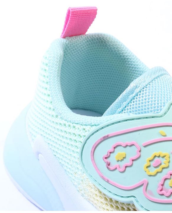 Cute Walk by Babyhug Velcro Closure Sneaker with Butterfly Design - Sea Green