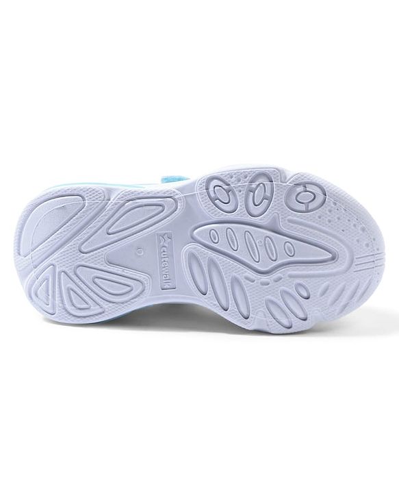 Cute Walk by Babyhug Velcro Closure Sneaker with Heart Applique - Sea Green