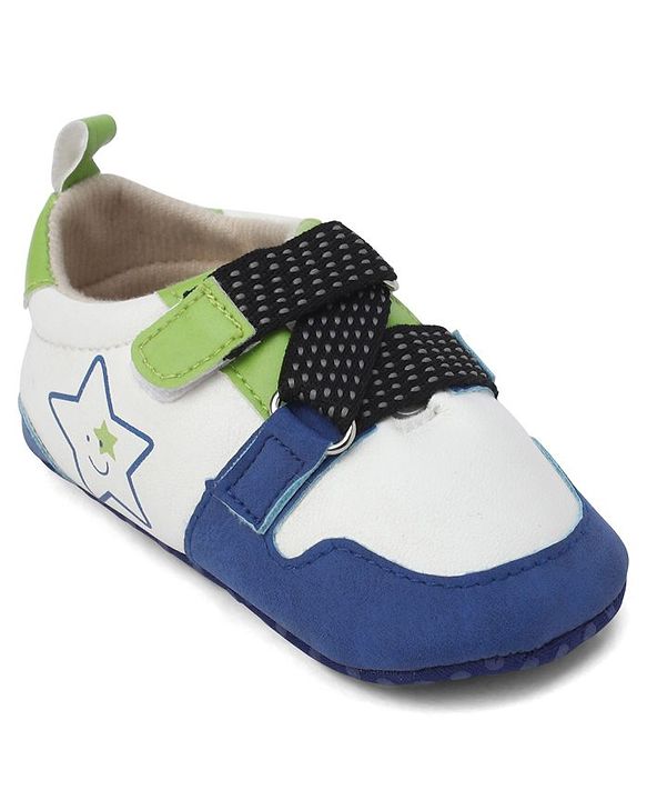 Cute Walk by Babyhug Booties With Velcro Closure - Light Blue
