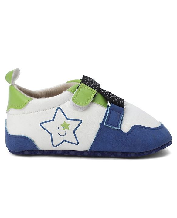 Cute Walk by Babyhug Booties With Velcro Closure - Light Blue